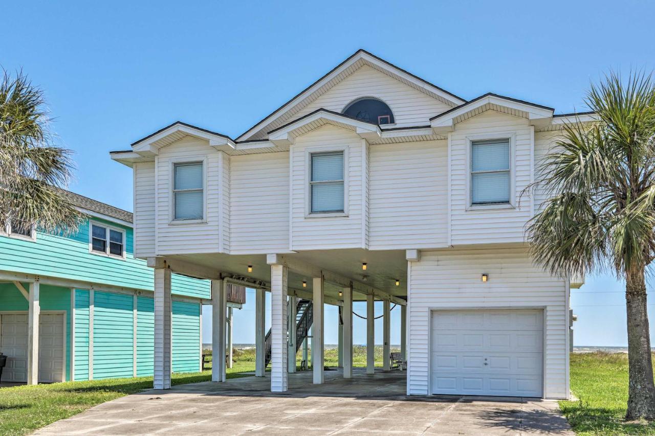 Oceanfront Galveston Home - Walk To Beach! Экстерьер фото