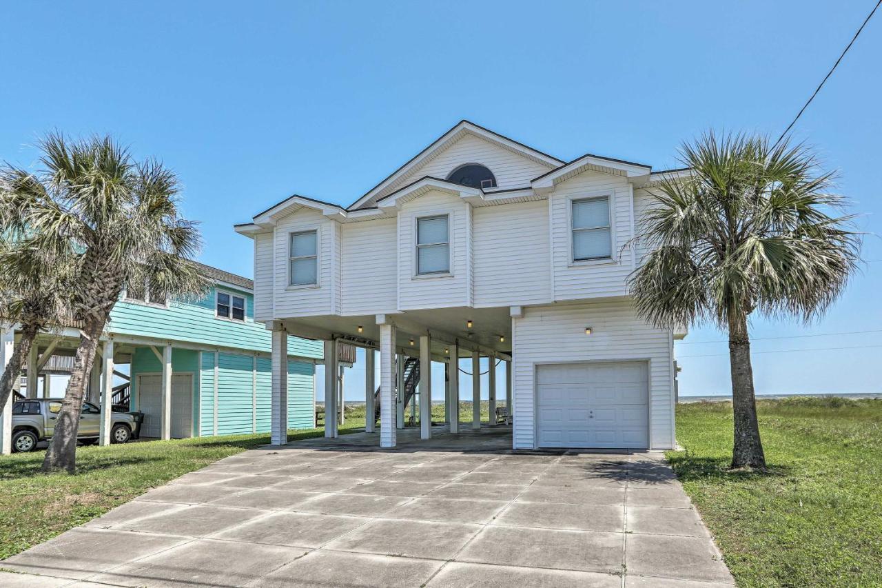 Oceanfront Galveston Home - Walk To Beach! Экстерьер фото